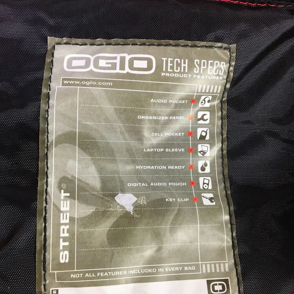OGIO Duffle Travel Bag Heavy Nylon Carry On Gym‎ Sports Red Black Valvoline Logo
